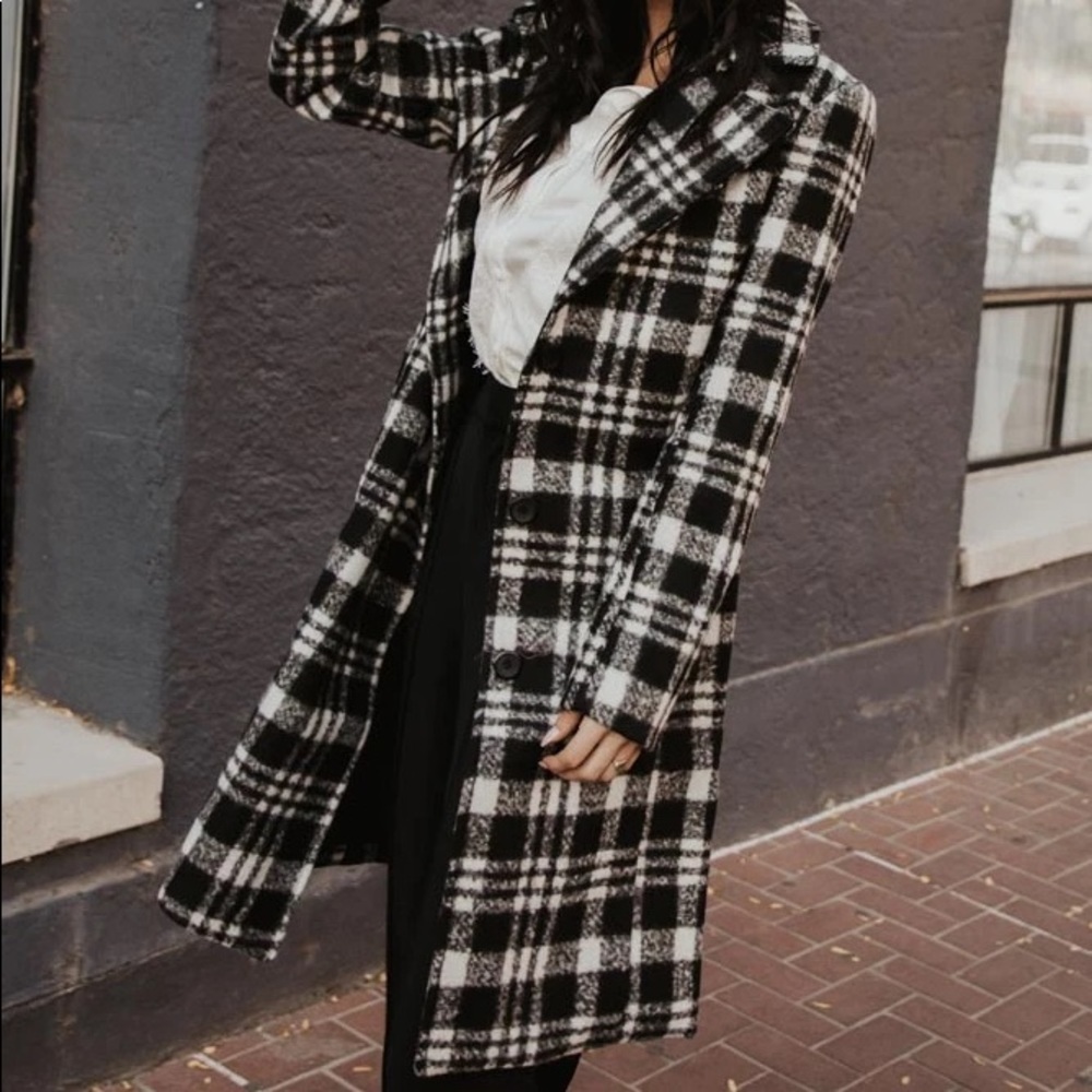 Bohme London Plaid Coat in Black
